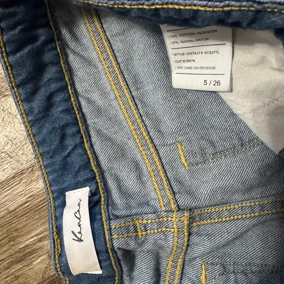 Kancan Women's Distressed Denim Shorts - Blue - Picture 3 of 7